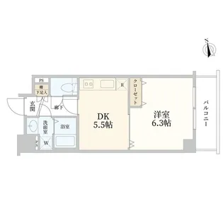 インフィニティ三田【9階】の間取り