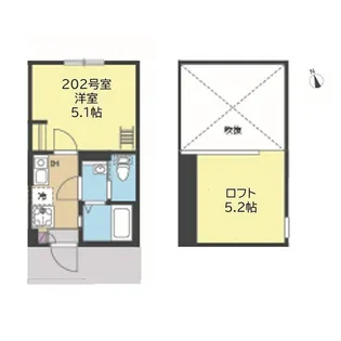ブルーミング横浜【2階】の間取り