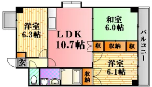 エスト牛田本町【10階】の間取り