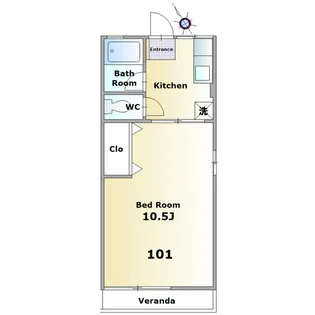 シティハイム プリティ【1階】の間取り