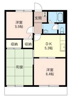 シャルマンハイツA【1階】の間取り