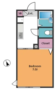 アプリドゥース【1階】の間取り