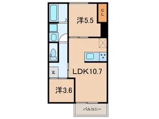 ビタミンテラス明石大久保【3階】の間取り