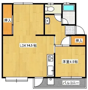 ユートピア八天【4階】の間取り