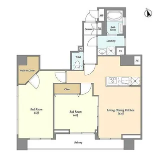 エスポワール新橋【5階】の間取り