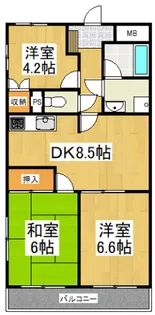 コンフォート野火止【3階】の間取り