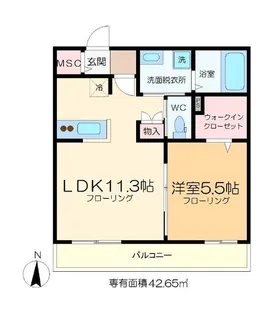 Montreux(モントルー)【2階】の間取り