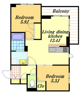 レ・リュイール【2階】の間取り