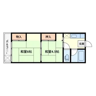コーポすやま【1階】の間取り