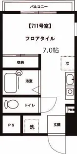 三田高島平第3コーポ【7階】の間取り