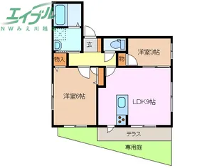 ラウンドヒルII【1階】の間取り