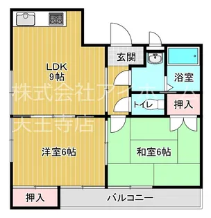 ウィステリア墨江【1階】の間取り