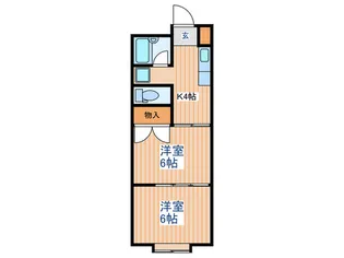 ホープシティ名取【1階】の間取り