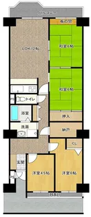 グリーンタウン香里ヶ丘【14階】の間取り