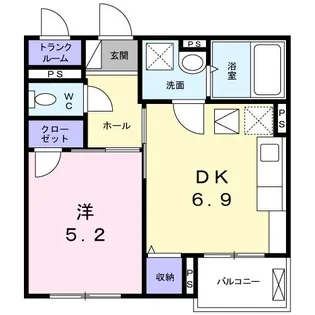 ナトゥーラ レ ミル【2階】の間取り