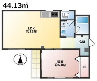 コーポ並木【1階】の間取り