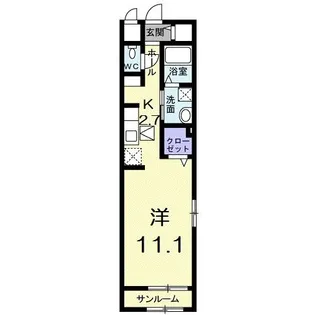 アルドール天神【1階】の間取り