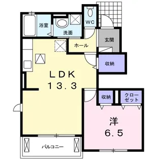 ボン シャンス【1階】の間取り