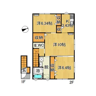 Livranz新町B【2階】の間取り