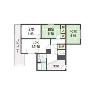 レジデンストーア【5階】の間取り