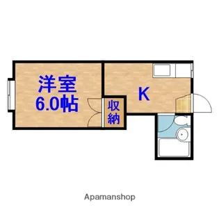 角田ハイツ【1階】の間取り