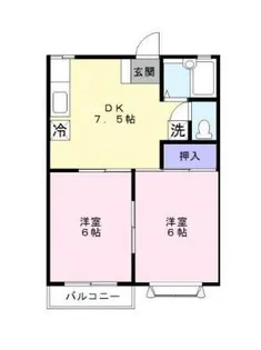 グランドール湘南A【1階】の間取り