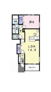 キャピトゥール【1階】の間取り