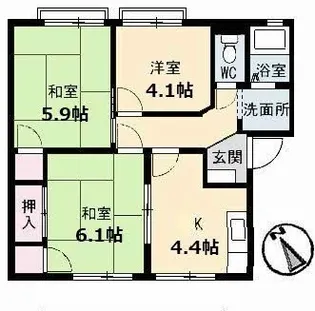 メゾンコリーヌ【2階】の間取り