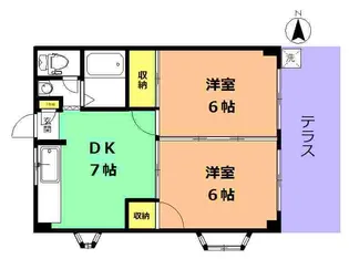 コーポ木山【1階】の間取り
