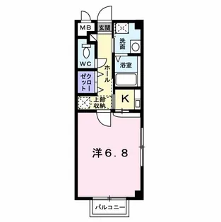 ジュネスパルA【2階】の間取り