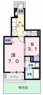 チャムクラージュ【1階】の間取り