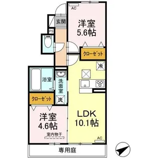 プリマヴェーラD【1階】の間取り