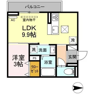 デア ベア一【1階】の間取り