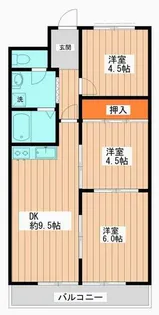 サンシティ【9階】の間取り