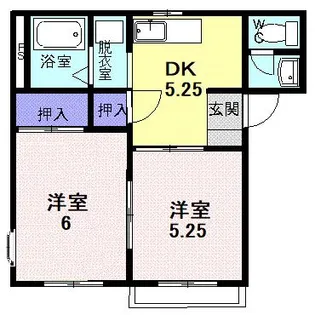 ニューエリール篠塚B【1階】の間取り