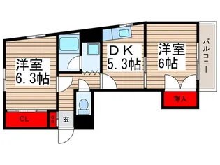 サンライズハイツ【2階】の間取り