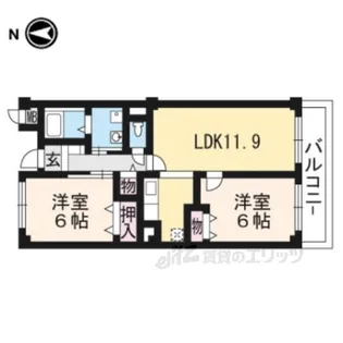 ハイダウェイホーム【1階】の間取り