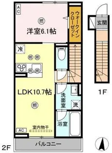 ヌオーヴォチッタ【2階】の間取り
