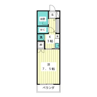ベアバレー松井【1階】の間取り