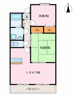 フィールドゴッド21 B棟(西ノ後)【1階】の間取り