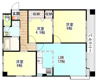 早川リバーサイドハイツ【6階】の間取り