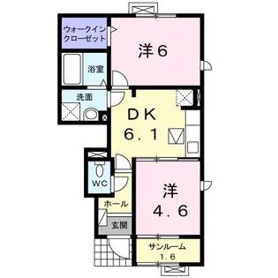 パーシモン E【1階】の間取り