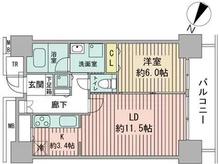 D’グラフォート札幌ステーションタワー【21階】の間取り