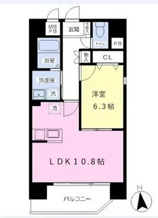 オーネスト九品寺【9階】の間取り