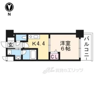 アクアプレイス京都三条朱雀【2階】の間取り