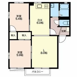 フレグランス中伊豆 A【2階】の間取り