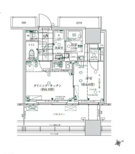 ローレルタワールネ浜松町【2階】の間取り