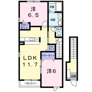 サンリットI【2階】の間取り