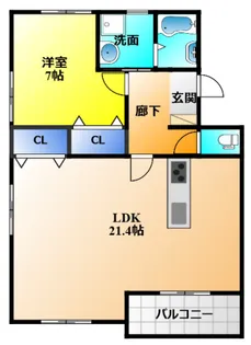 クオリティハイツ上島【1階】の間取り