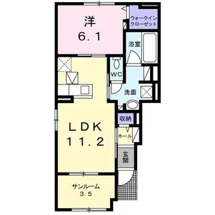 カトレア ピンク【1階】の間取り